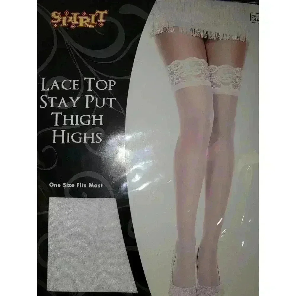 Lace Top Stay Put Thigh Highs - Picture 1 of 2